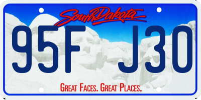 SD license plate 95FJ30