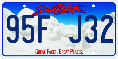 SD license plate 95FJ32