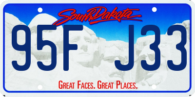 SD license plate 95FJ33