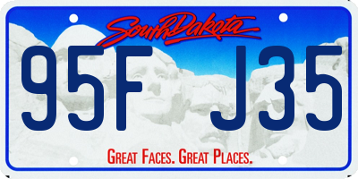 SD license plate 95FJ35