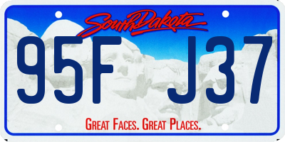 SD license plate 95FJ37