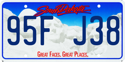 SD license plate 95FJ38