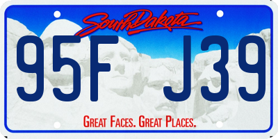 SD license plate 95FJ39