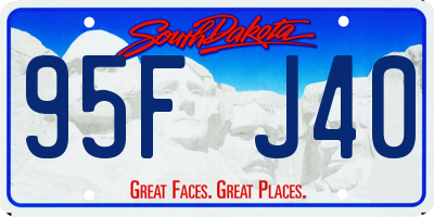 SD license plate 95FJ40