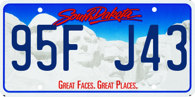 SD license plate 95FJ43