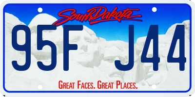 SD license plate 95FJ44