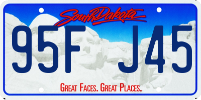 SD license plate 95FJ45