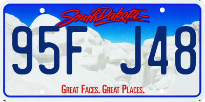 SD license plate 95FJ48