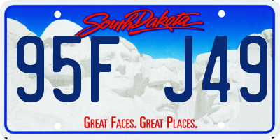 SD license plate 95FJ49