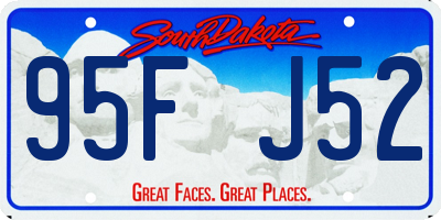 SD license plate 95FJ52