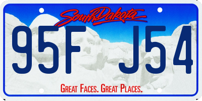 SD license plate 95FJ54