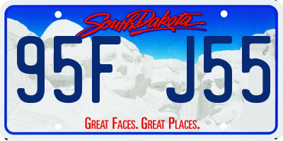 SD license plate 95FJ55