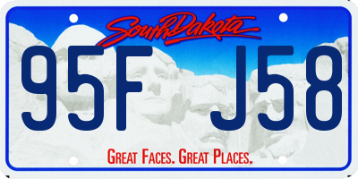 SD license plate 95FJ58