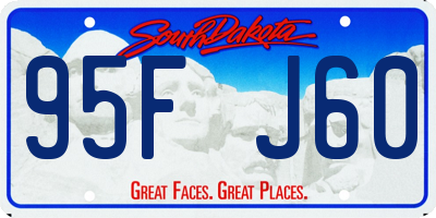 SD license plate 95FJ60