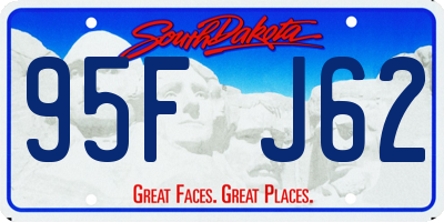 SD license plate 95FJ62