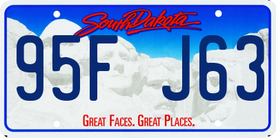 SD license plate 95FJ63