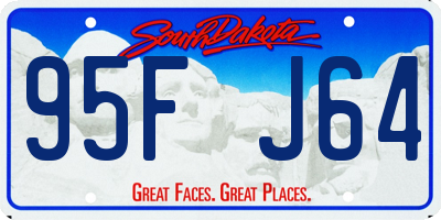 SD license plate 95FJ64