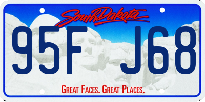 SD license plate 95FJ68