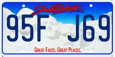 SD license plate 95FJ69