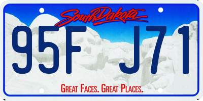 SD license plate 95FJ71