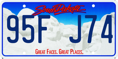 SD license plate 95FJ74