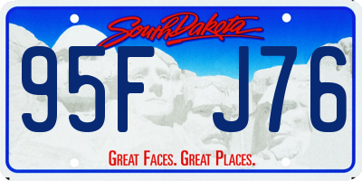 SD license plate 95FJ76