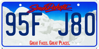 SD license plate 95FJ80