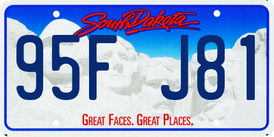 SD license plate 95FJ81