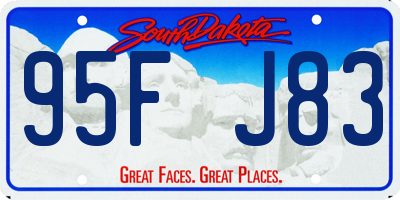 SD license plate 95FJ83