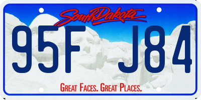 SD license plate 95FJ84