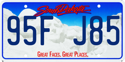 SD license plate 95FJ85