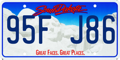 SD license plate 95FJ86