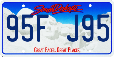 SD license plate 95FJ95