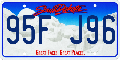 SD license plate 95FJ96