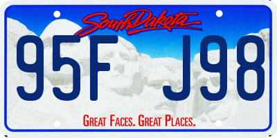 SD license plate 95FJ98