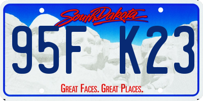 SD license plate 95FK23