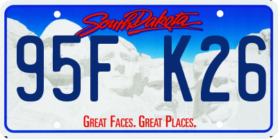 SD license plate 95FK26