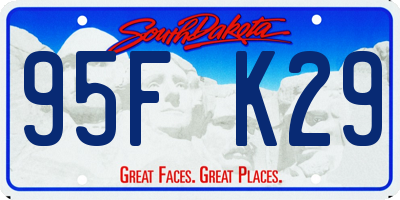 SD license plate 95FK29