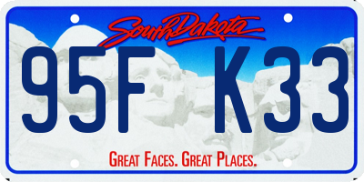 SD license plate 95FK33