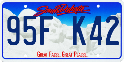 SD license plate 95FK42