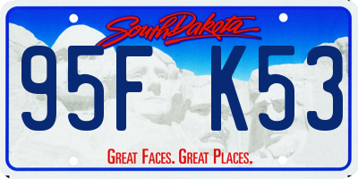 SD license plate 95FK53