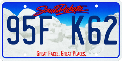 SD license plate 95FK62