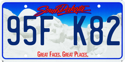 SD license plate 95FK82