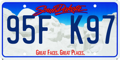 SD license plate 95FK97