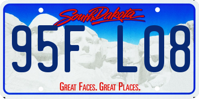SD license plate 95FL08