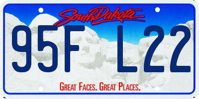 SD license plate 95FL22