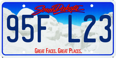 SD license plate 95FL23