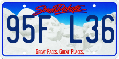 SD license plate 95FL36