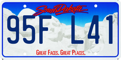 SD license plate 95FL41
