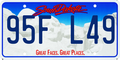 SD license plate 95FL49